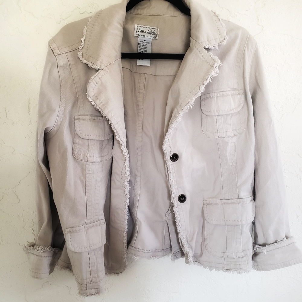 Live a Little Beige Utility Jacket